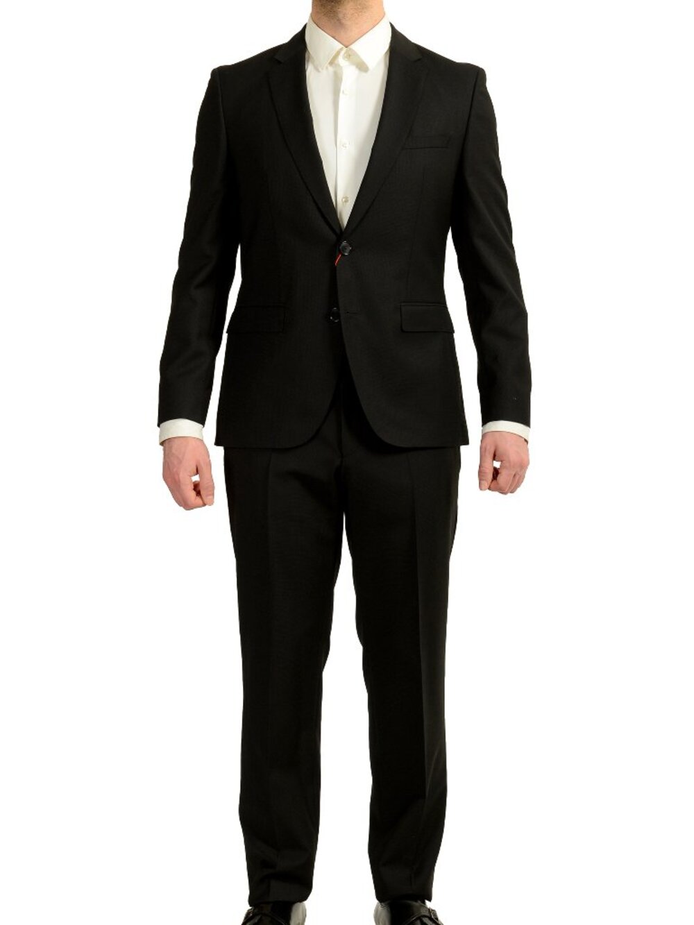 Hugo Boss Men's "C-Jefferd/C-Stedson" Regular Fit Black Wool Suit US 40S IT 50S
